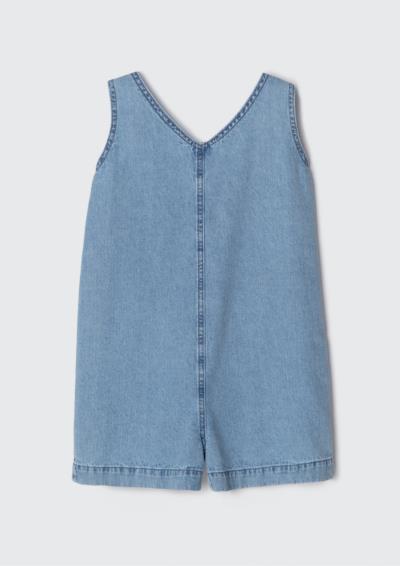 Macacão. Jeans. Algodão.