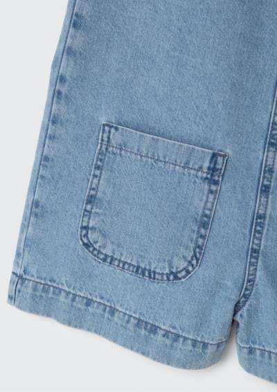 Macacão. Jeans. Algodão.