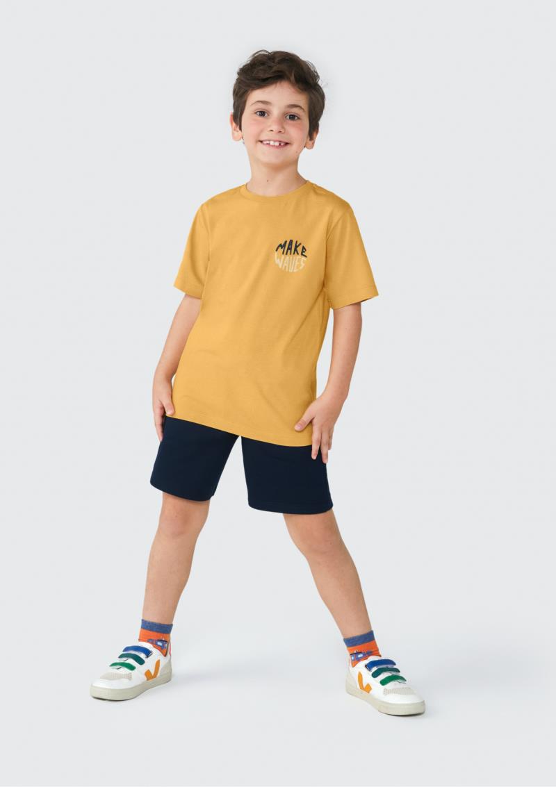 Conjunto SM. Meia Malha. Camiseta: Algodão + Poliéster. Bermuda: Algodão